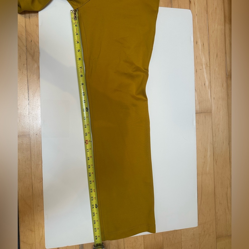 Betabrand Women's Mustard Yellow Goldenrod 7-Pocket Yoga-Pant Chinos - Picture 5 of 5